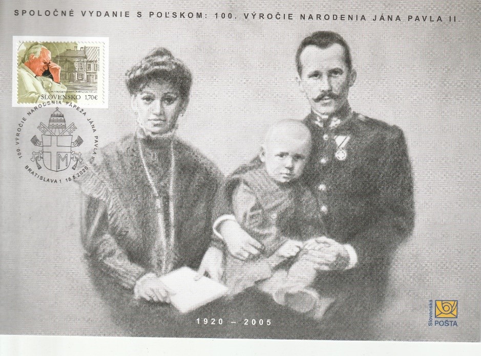 Poštové známky k 100. výročiu narodenia Jána Pavla II.